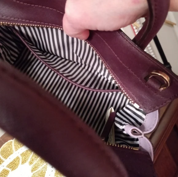 Kate Spade Cameron Street Mini Candace Satchel, RARE Mahogany Colorblock - Picture 8 of 10